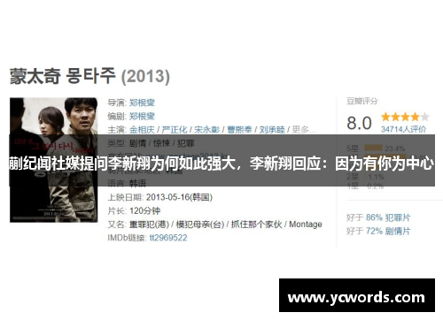 蒯纪闻社媒提问李新翔为何如此强大，李新翔回应：因为有你为中心